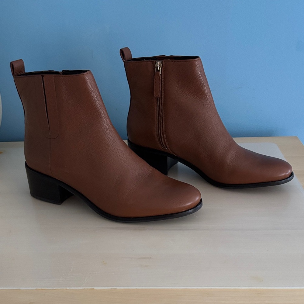 Cole Haan Tan Leather Ankle Booties